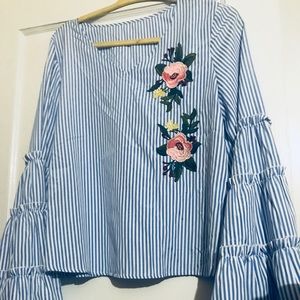 Shein Striped, Floral Shirt!